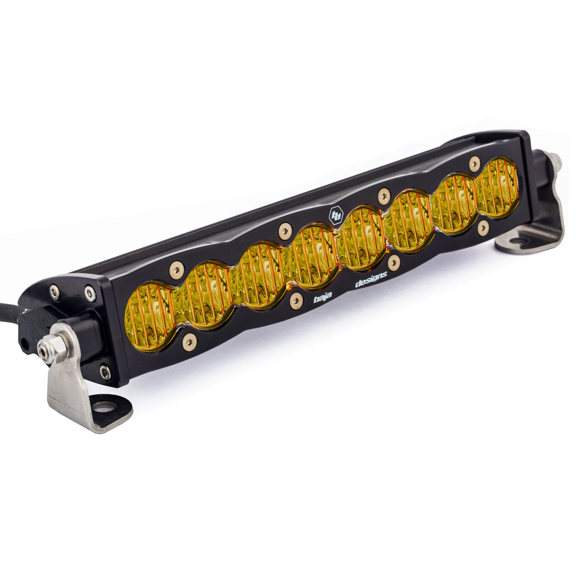 S8 Straight LED Light Bar, 10inch, wide cornering, amber