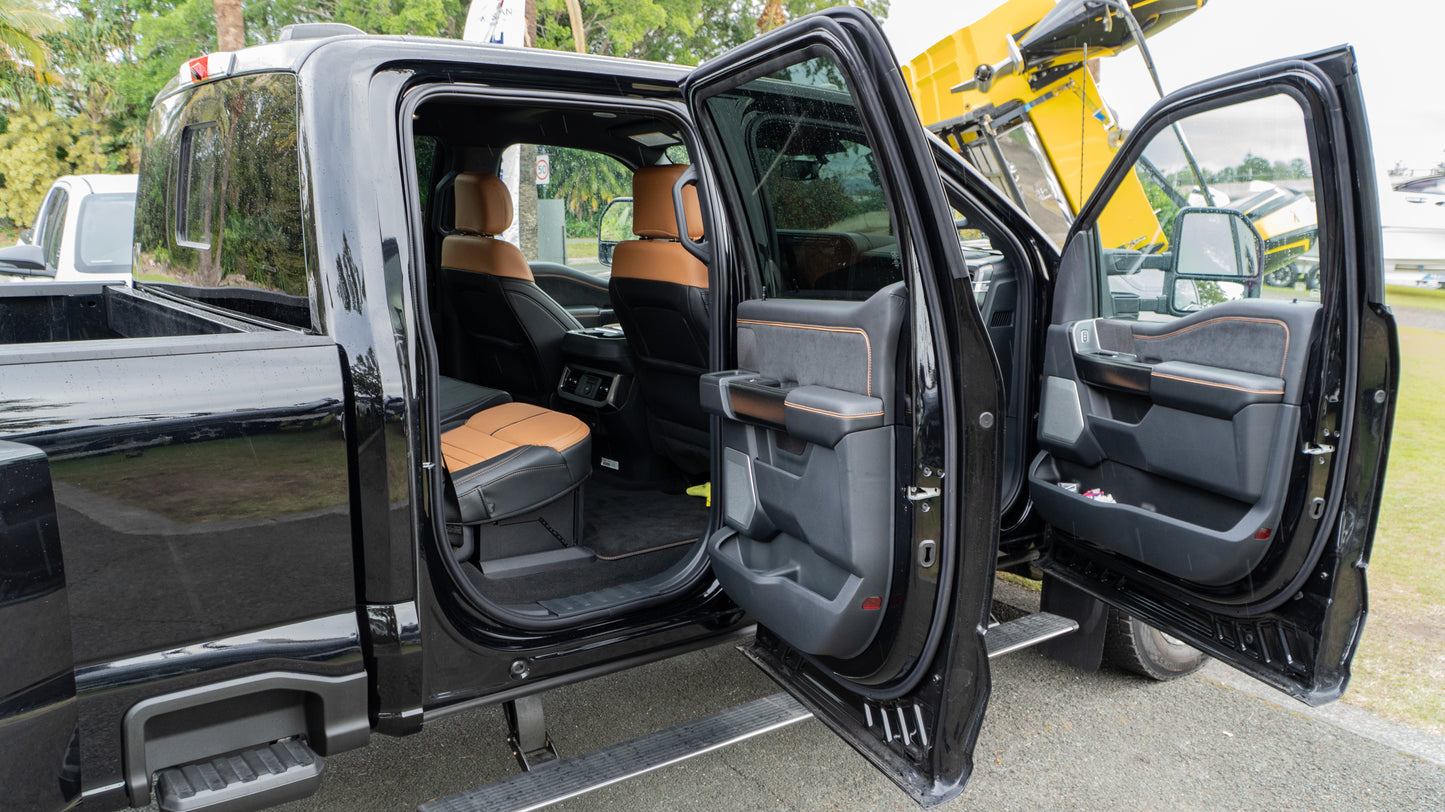 SOLD 2024 FORD F-450 Platinum Dually (BLACK & CARMELO INTERIOR)
