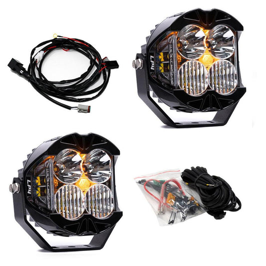 LP4 Pro LED Auxiliary Light Pod Pair - Driving/Combo, Clear