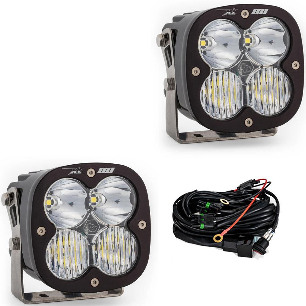 XL80 LED Auxiliary Light Pod Pair -clear-drive combo