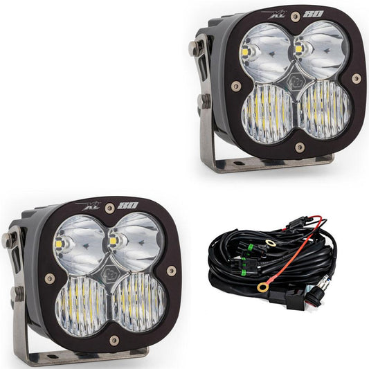 XL80 LED Auxiliary Light Pod Pair -clear-drive combo