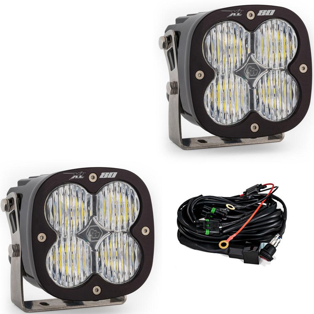 XL80 LED Auxiliary Light Pod Pair -clear-wide corner