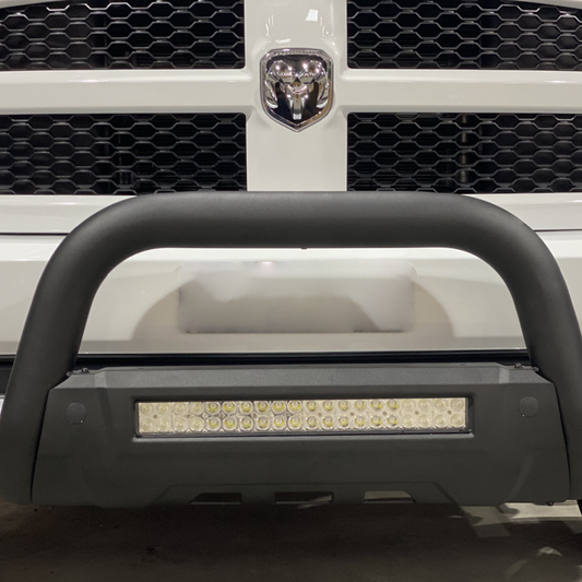 Black Nudge Bar with DBL Row Light Bar suits Ram 1500 DS (13-24) by AMTRUX